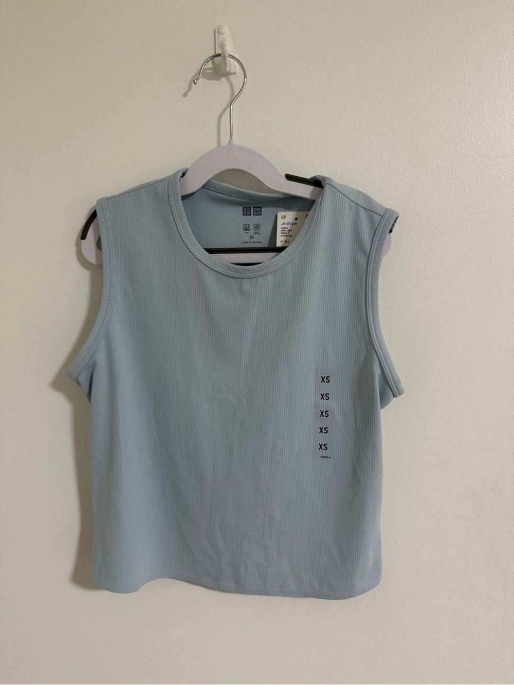 Uniqlo Light Blue Ribbed Sleeveless Tank